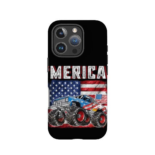 Monster Truck USA Merica Men Boys 4th of July IPhone Cases