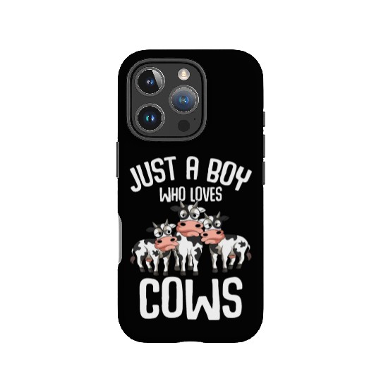 Just A Boy Who Loves Cows Farmers Cow Kids Toddler IPhone Cases