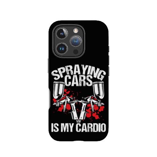 Car Painter Spraying Cards is my Cardio Painting IPhone Cases