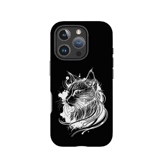 Cute Space Cat In Tattoo Style IPhone Cases