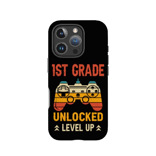 1st Grade Unlocked Level Up Video Gamer Back IPhone Cases