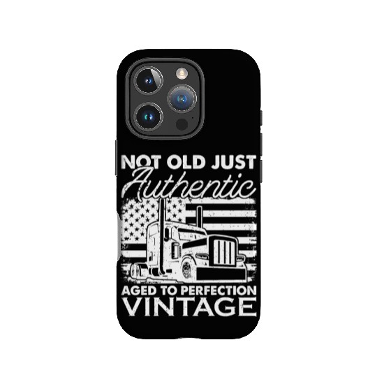 Truck Driver Us Flag Old Man Trucker IPhone Cases