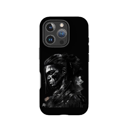 Hard Face Samurai Ink Arts IPhone Cases