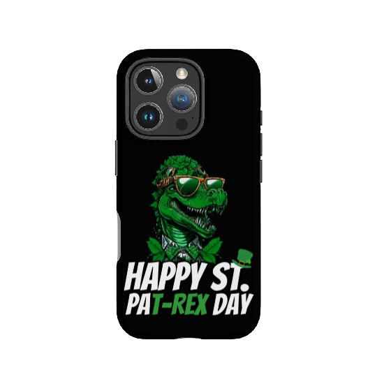 Happy St PaT-Rex Dinosaur Saint Patricks Day Biker IPhone Cases