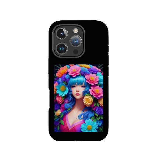 Spring Girl with a bouqet of flowers garland #18 IPhone Cases