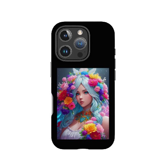 Spring Girl with a bouqet of flowers garland #20 IPhone Cases