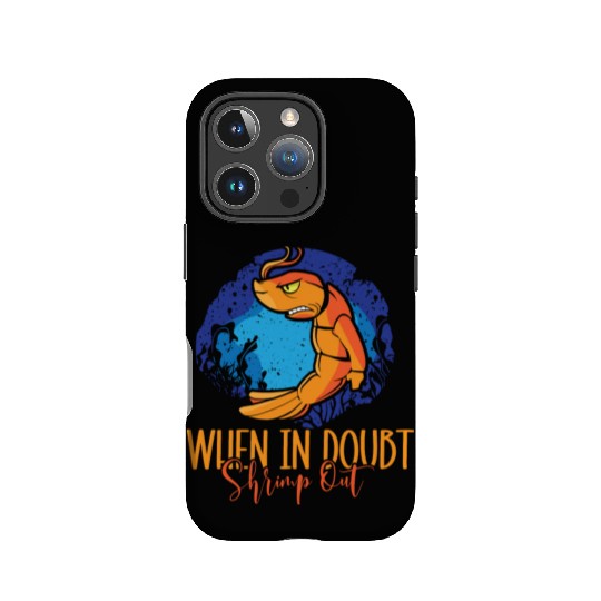 When In Doubt Shrimp Out Bjj Jiu Jitsu Pun IPhone Cases