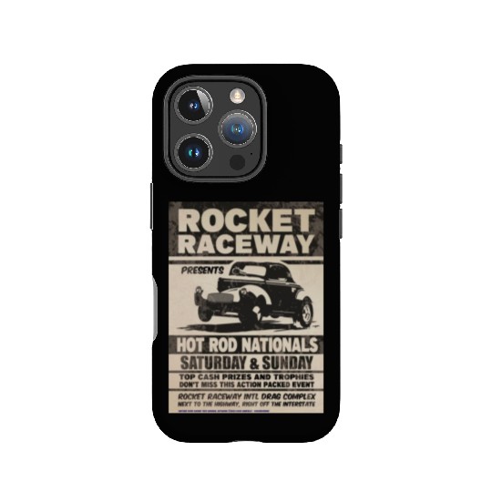 Vintage Hot Rod Classic Drag Racing Poster IPhone Cases
