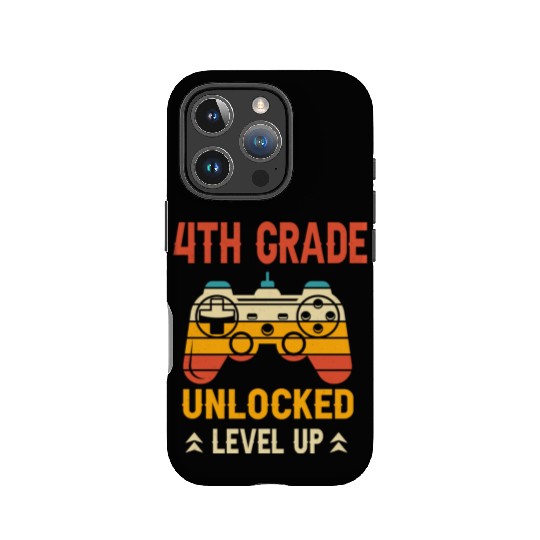 4th Grade Unlocked Level Up Video Gamer IPhone Cases