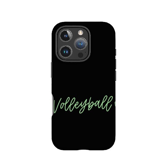 Green Calligraphy Volleyball IPhone Cases