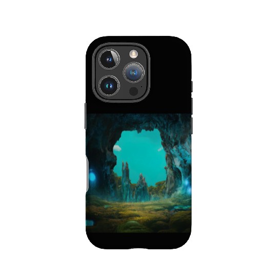 Bioluminescent Underground Landscapes IPhone Cases