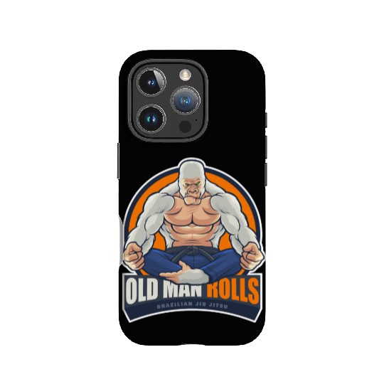 Old Man Rolls Gorilla Jiu Jitsu Fighter IPhone Cases