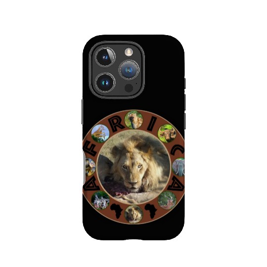 lion stare africa circle IPhone Cases