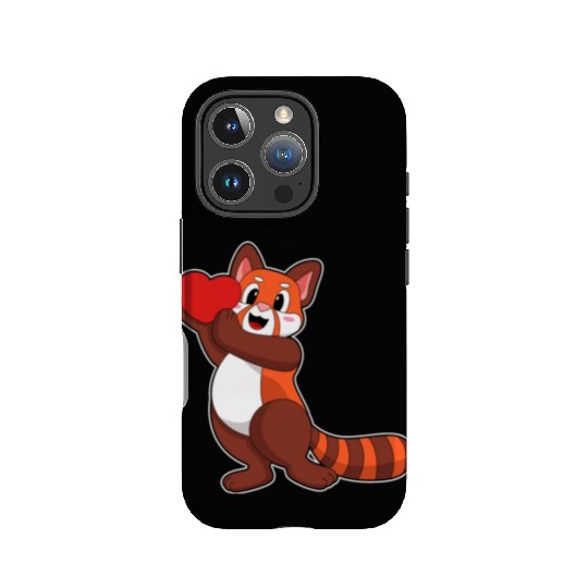 Red Panda At Love With Heart IPhone Cases