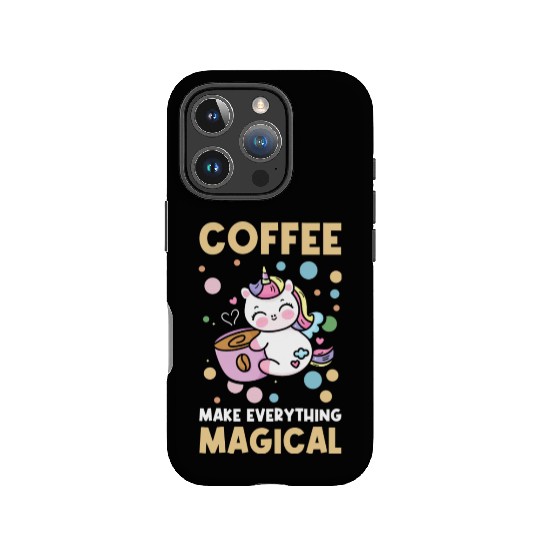 Pink Magical Unicorn Caffeine Coffee Lover IPhone Cases