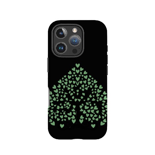 Tree of Life with Hearts Two Color Vector IPhone Cases
