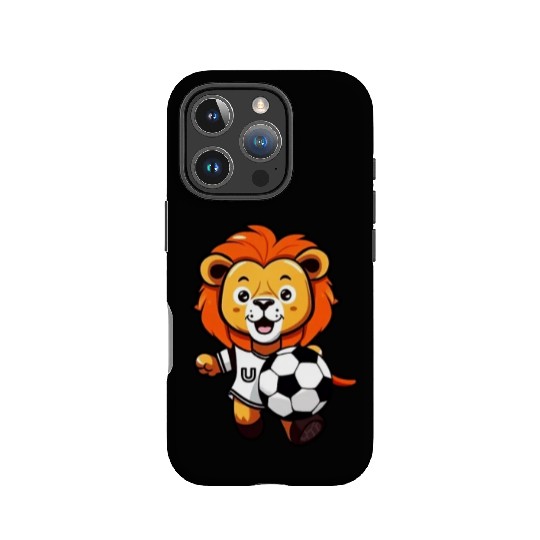 Cute Soccer Lion For Kids Football Boys IPhone Cases