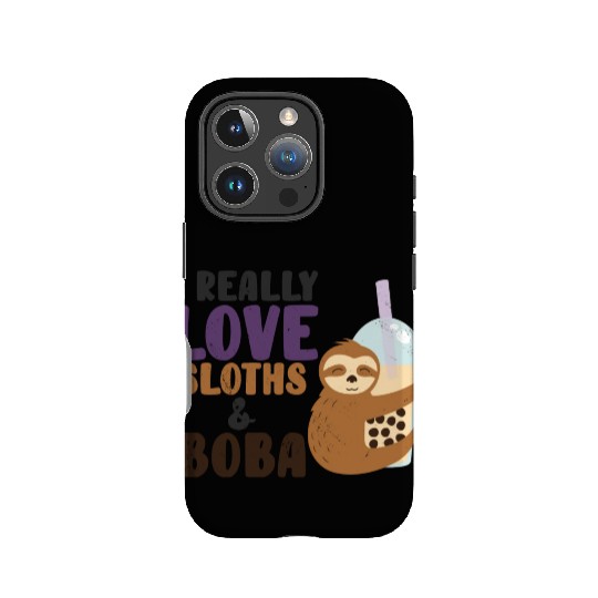Cute Lazy Sloth Boba Tea Sweet Bubble Tea IPhone Cases