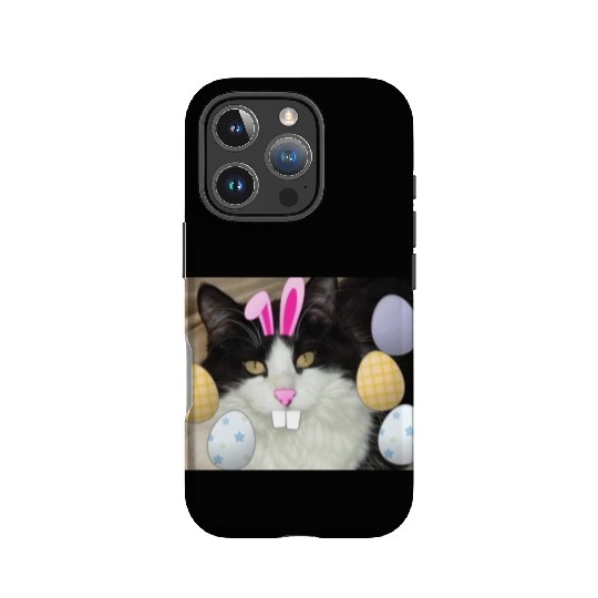 Easter Bunny Cat Face Decor IPhone Cases
