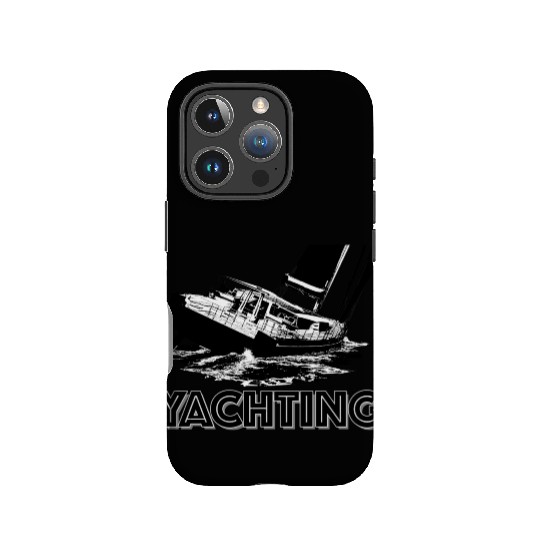 Yachting black IPhone Cases