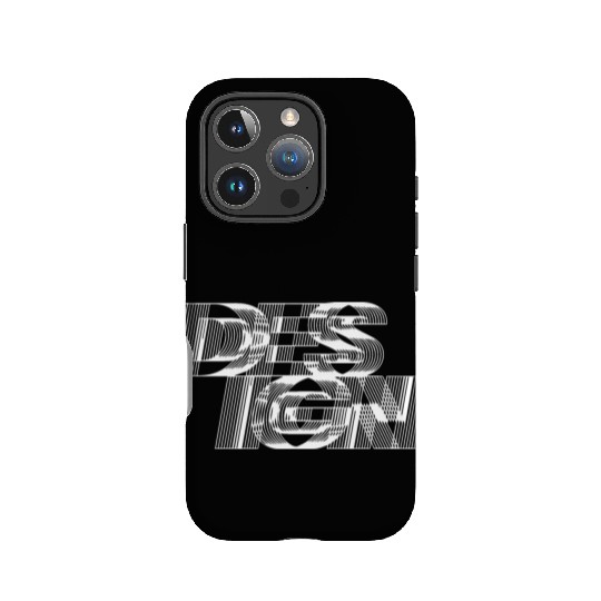 black and white design typography IPhone Cases