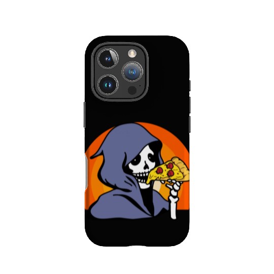 Retro Halloween Pizza Lover Ghost Grim Reaper IPhone Cases