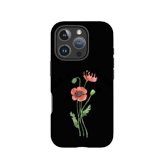 Bee a wildflower, poppies IPhone Cases