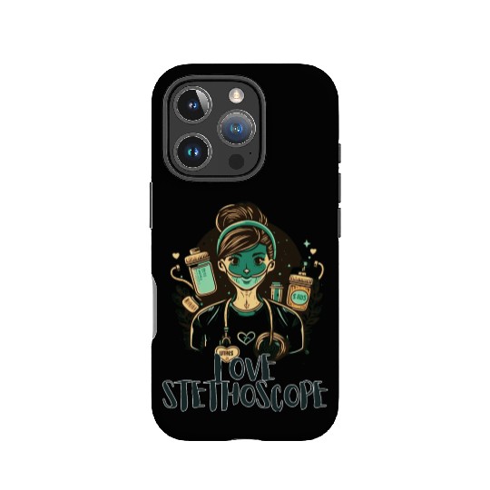 Love Stethoscope Scrub Life Nurse Bunny Easter IPhone Cases