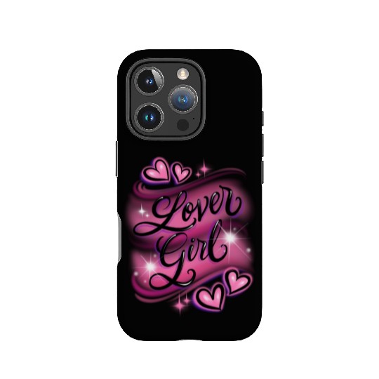 Lover Girl pink airbrush design IPhone Cases