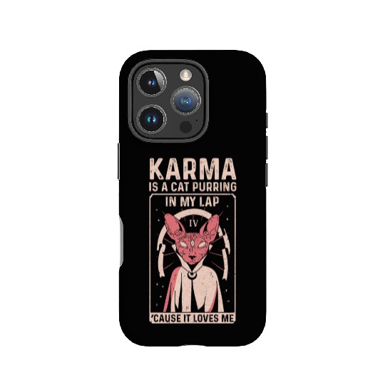 Karma is a Cat Purring in My Lap Tarot Card IPhone Cases