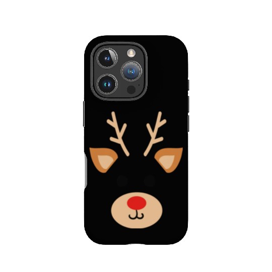 Rudolph Red Nosed Reindeer Antlers Deer Christmas IPhone Cases
