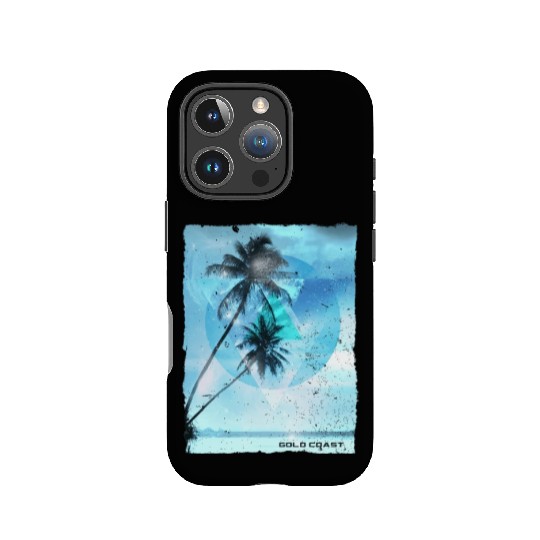 Artistic Gold Coast Australia Palm Tree Vacation IPhone Cases