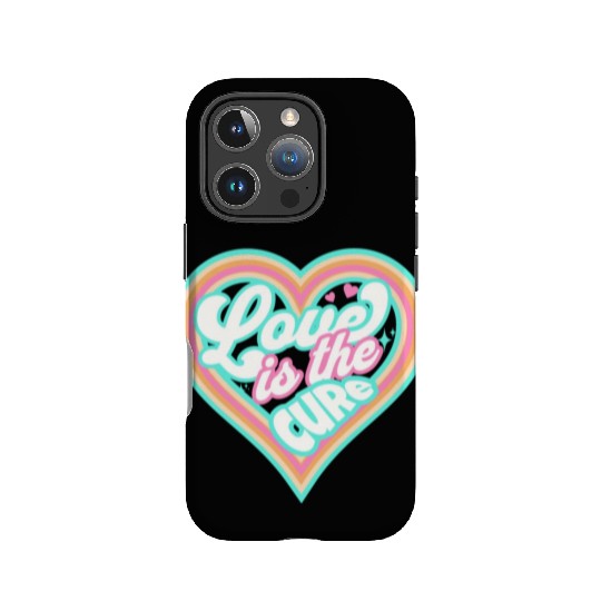 LOVE IS THE CURE (blue) IPhone Cases