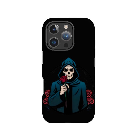The Elegance of Death A Single Rose Grim Reaper IPhone Cases