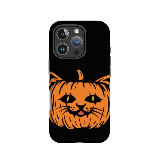 Scary Cat Pumpkin Halloween IPhone Cases