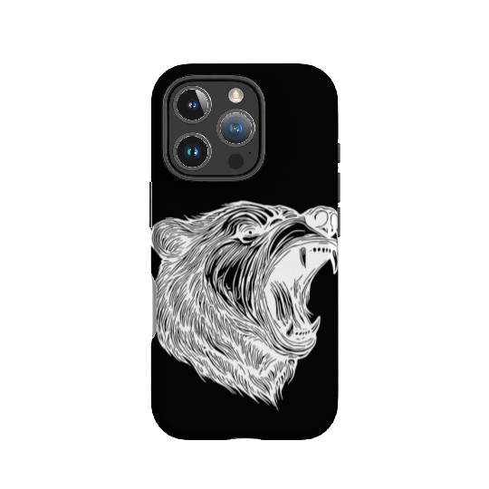 Wild Bear's Head With Sharp Teeth IPhone Cases