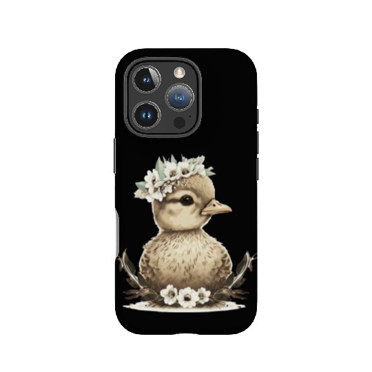 Baby Duck Flower Crown Duckling Floral Farm Animal IPhone Cases
