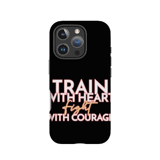 Train With Heart Fight With Courage | Gym therapy IPhone Cases