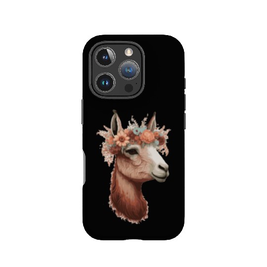 Flower Crown Llama Alpaca Floral Farm Animal Pet IPhone Cases