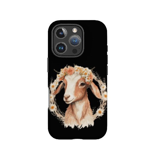 Baby Goat Flower Crown Floral Farm Animal Pet IPhone Cases