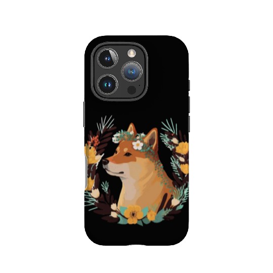 Cute Shiba Inu Flower Crown Pet Dog Breed Floral P IPhone Cases