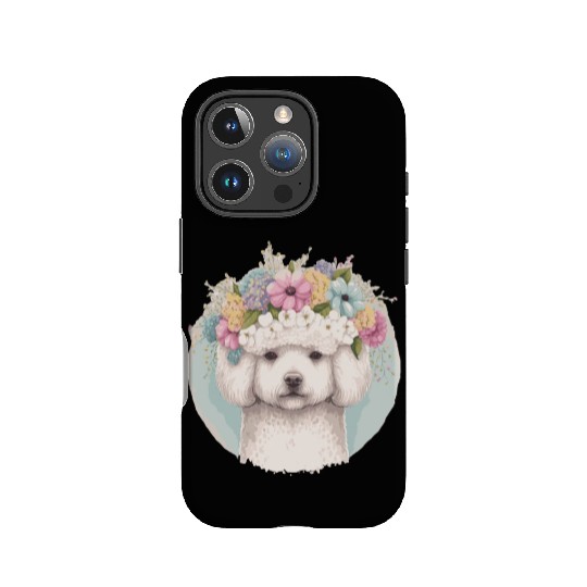 Cute Bichon Frise Flower Crown Pet Dog Floral Pupp IPhone Cases