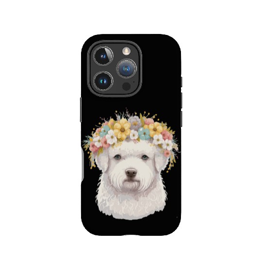 Cute Bichon Frise Flower Crown Pet Dog Breed Flora IPhone Cases