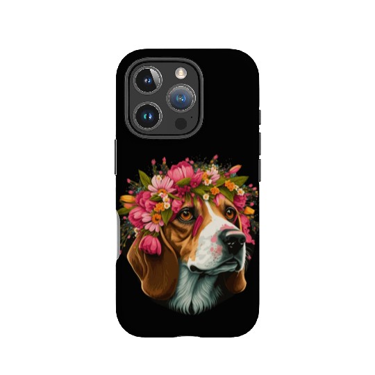 Cute Beagle Flower Crown Pet Dog Breed Puppy IPhone Cases