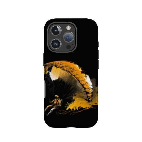 cool paraglider in action IPhone Cases