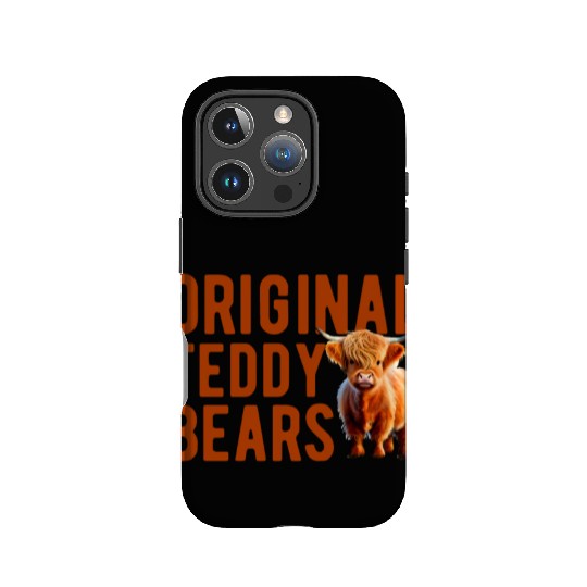 Original Teddy Bears Highland Cow Scottish Cattle IPhone Cases
