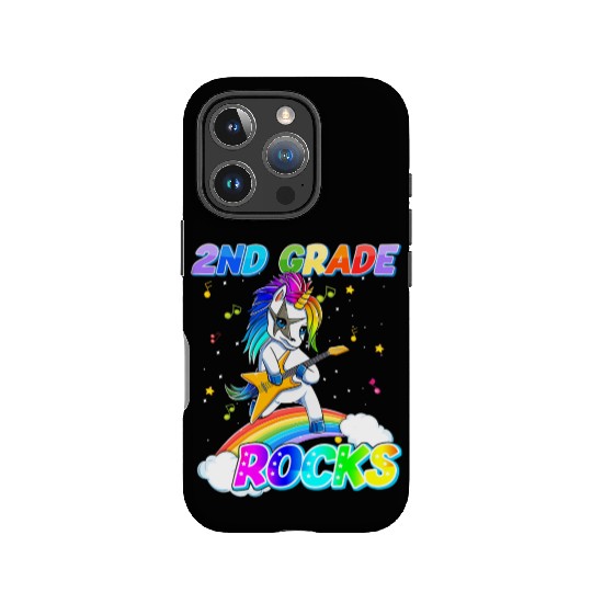 2nd Grade Rocks Unicorn Rainbow Back IPhone Cases