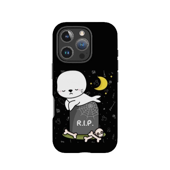 Boo Cute Seal Halloween design trick or treat RIP IPhone Cases