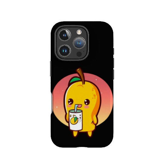 Refreshing mango enjoying mango juice IPhone Cases