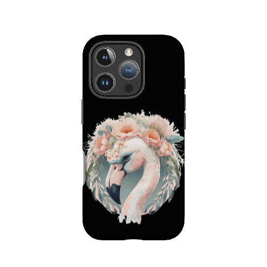 Cute White Flamingo Exotic Bird Flower Crown Tropi IPhone Cases